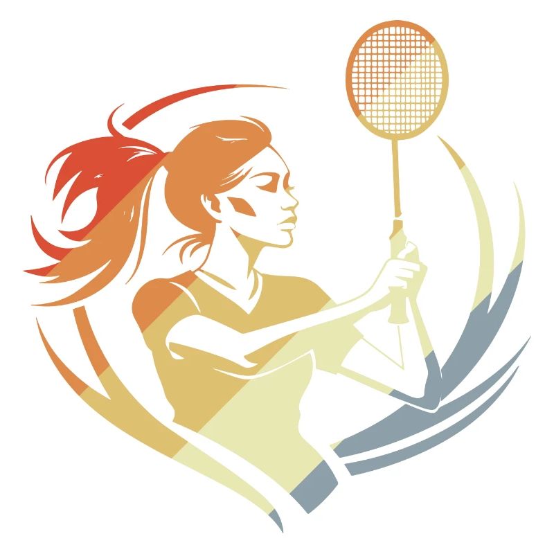 Vintage Badminton Mädchen