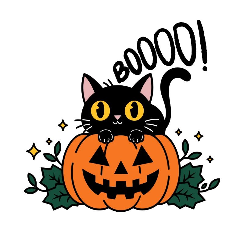Halloween Katze Boo - Spooky Cat