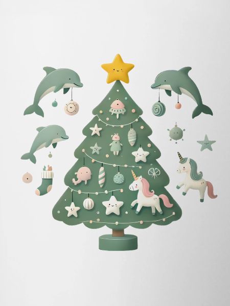 Whimsical Christmas Tree Fantasy