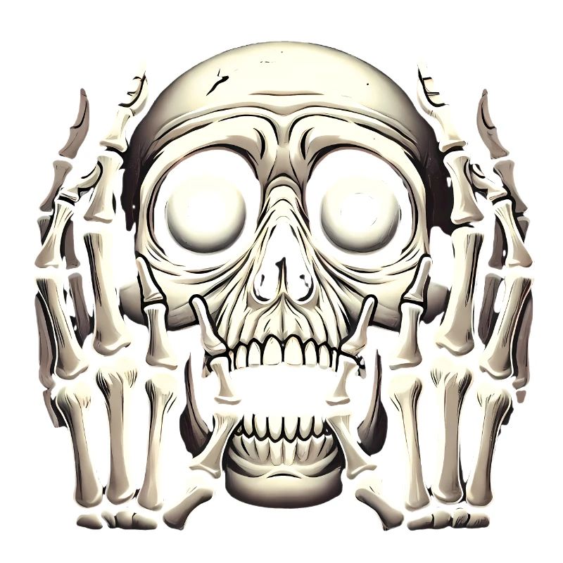 Horreur éternelle Squelette Visage Graphique