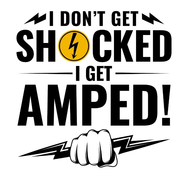 Lineman Amped Shock Humour Brave Voltage Work