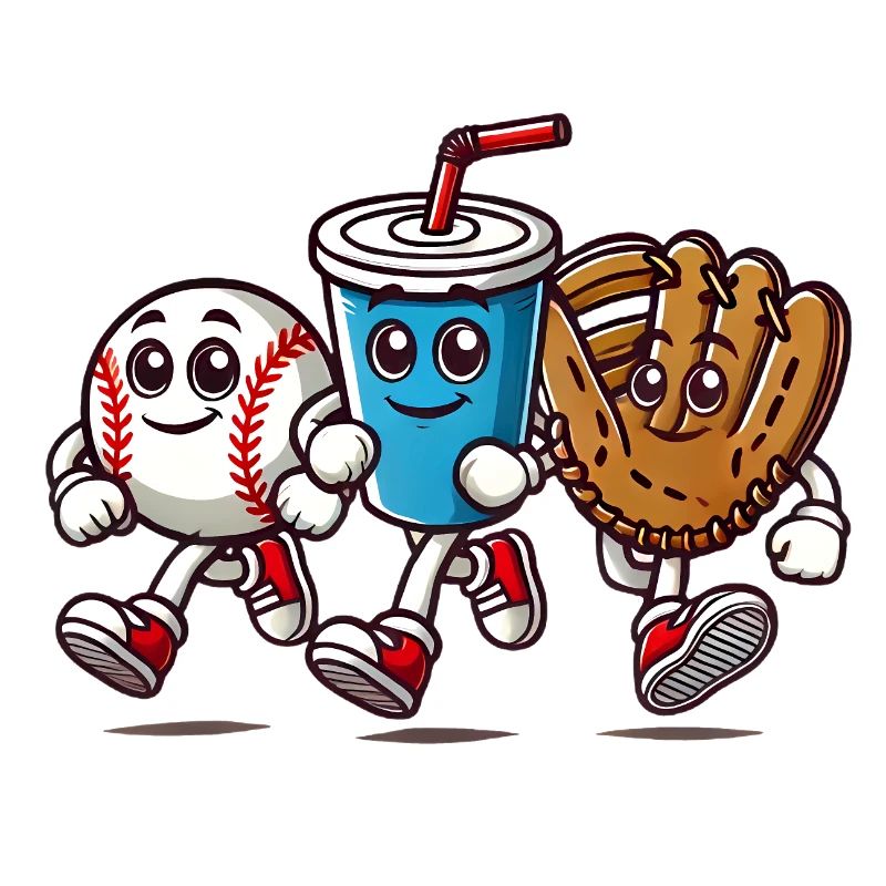 Fun Baseball Cartoon Characters