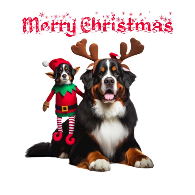 Christmas Bernese Mountain Dog