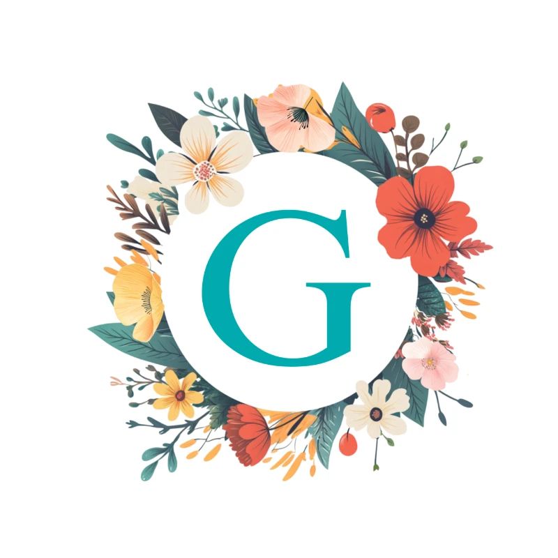 G Monogram, Couronne de fleurs, Personnalisable