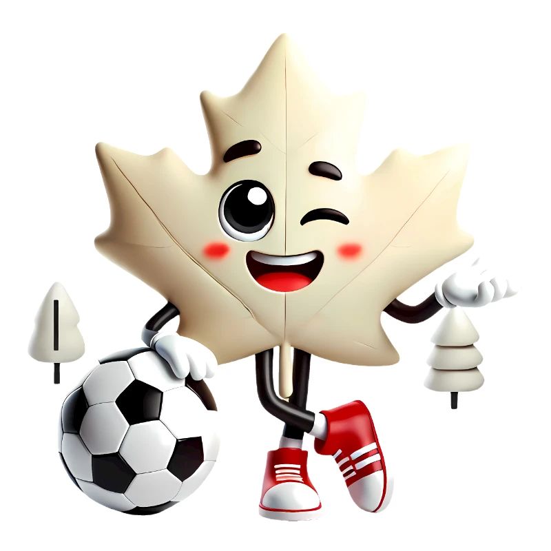 Canada Maple Leaf Soccer Mascot