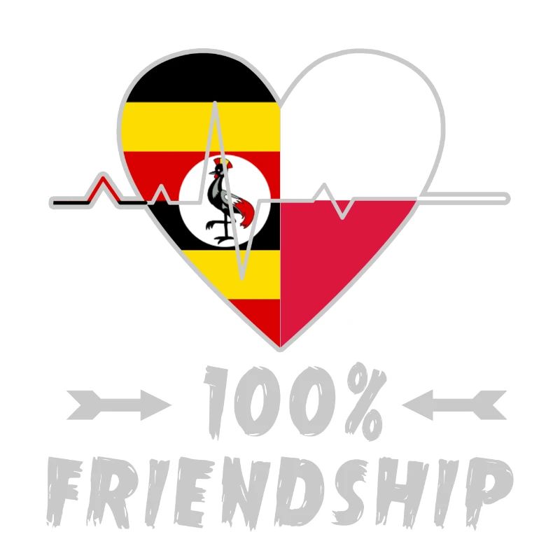 Uganda und Polen 100% Freundschaft