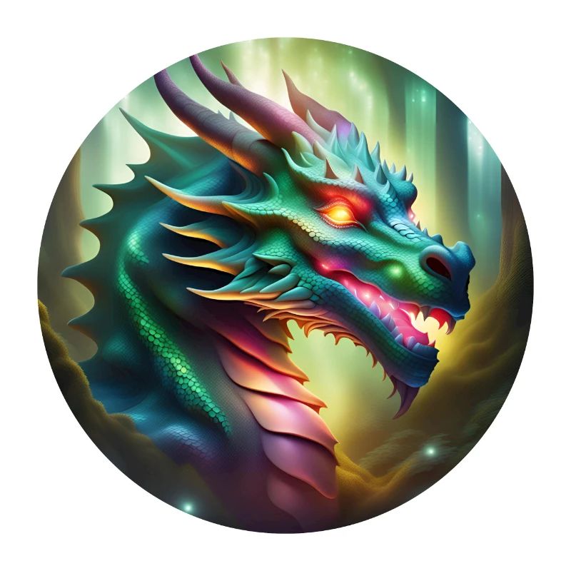 A mystical dragon's head