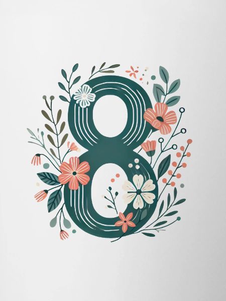 Floral Number 8 Design