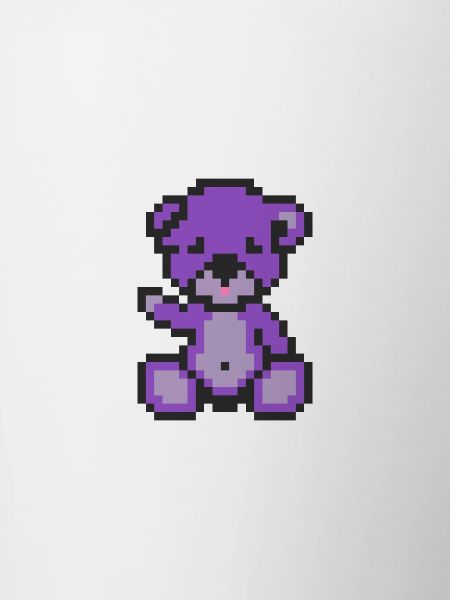 Pixel Bear Purple