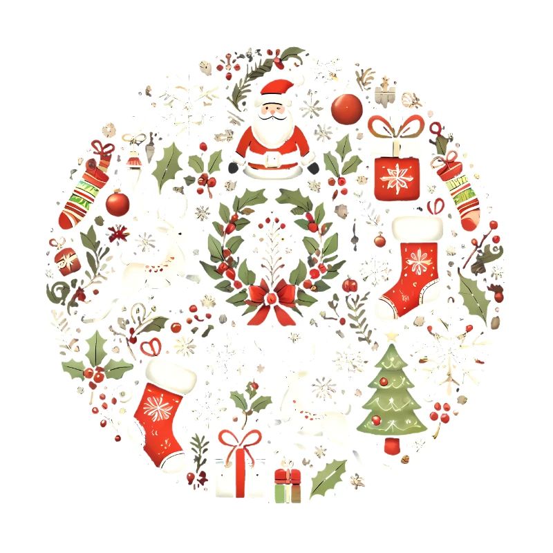 Festliches Weihnachtskreis-Design