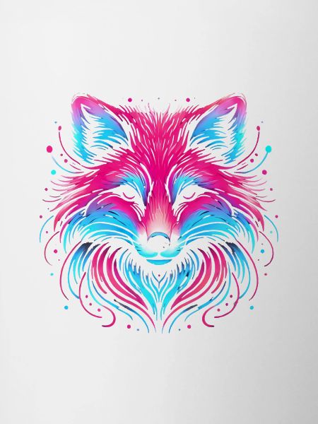 Neon Fox Glow Illustration Design