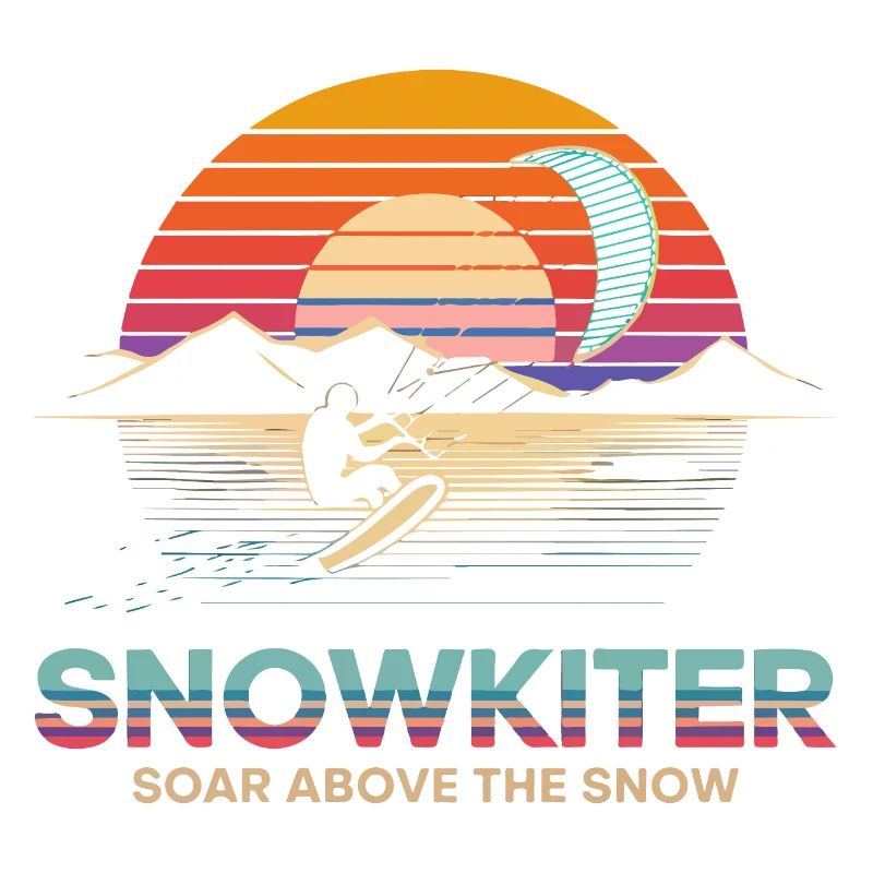 Sunset Snowboarding Adventure Design