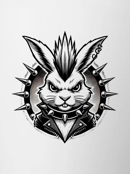 Punk Bunny in Love Design