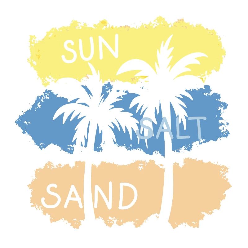 Soleil, sel, sable, vacances, bains de mer