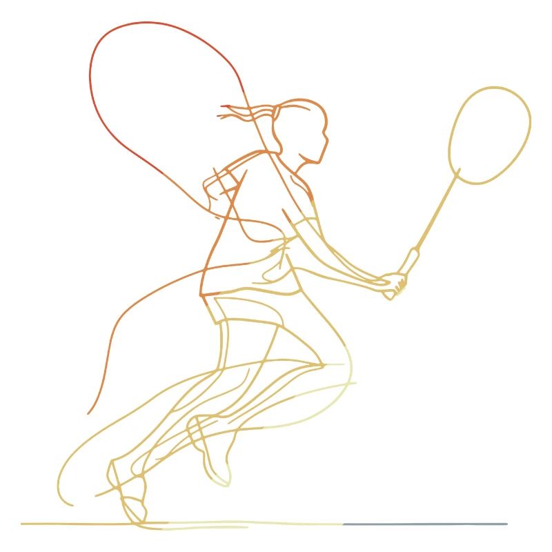 Badminton Player Sketch