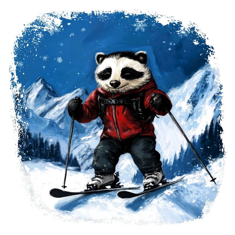 Skifahrer Dachs