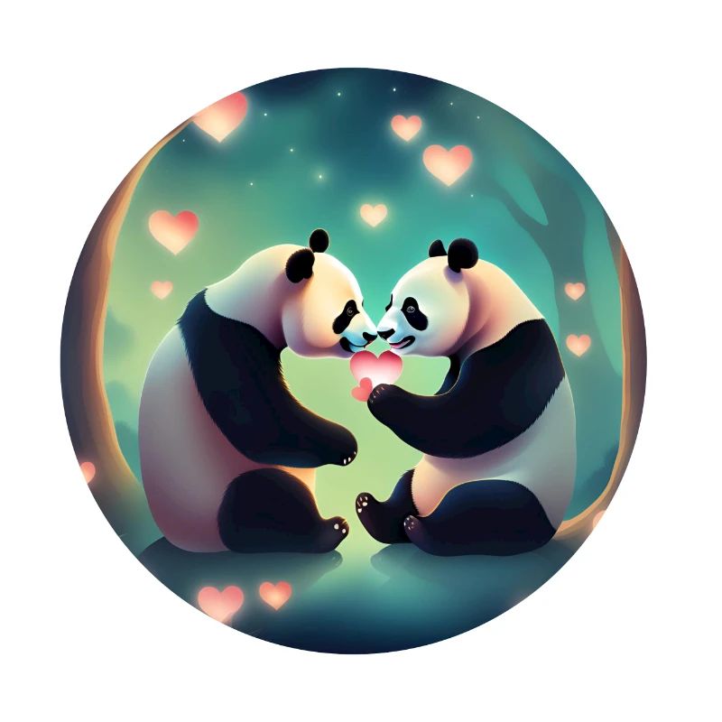 Verliebte Pandas