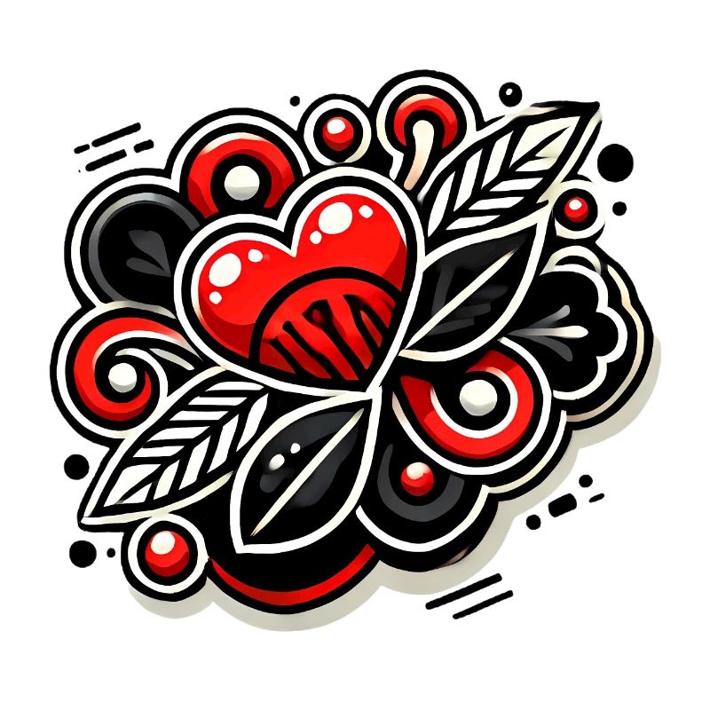 Small but Bossy Bold Heart Design