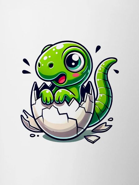 Funny Dinosaur Coming Soon Sticker