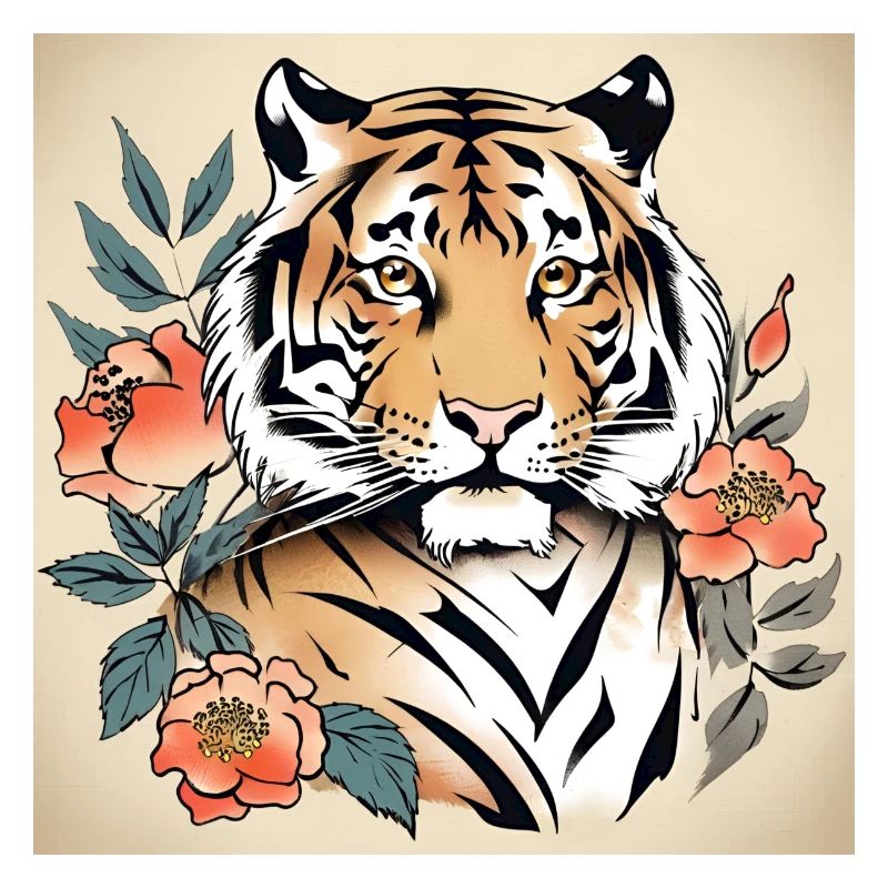 tatouage d'un tigre