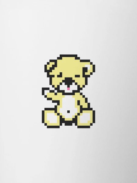 Pixel Bear Pastel Yellow