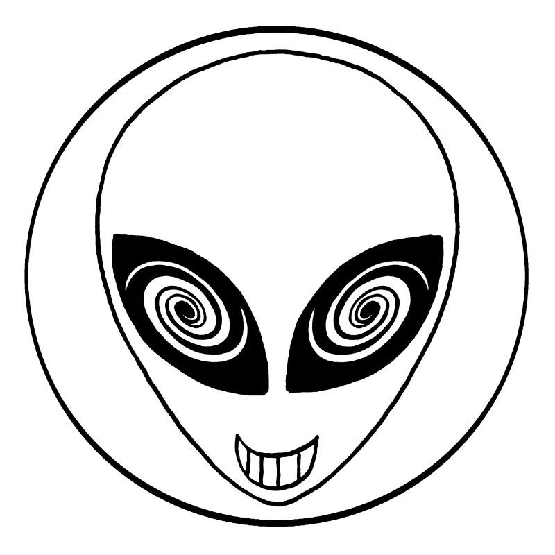 Alien and galaxy