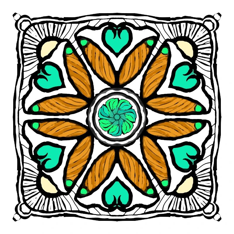 Fleur pop art avec des coeurs