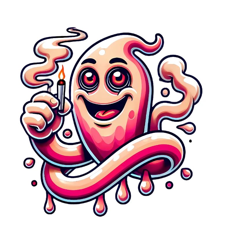 Drôle Stoner Ghost Cartoon Design