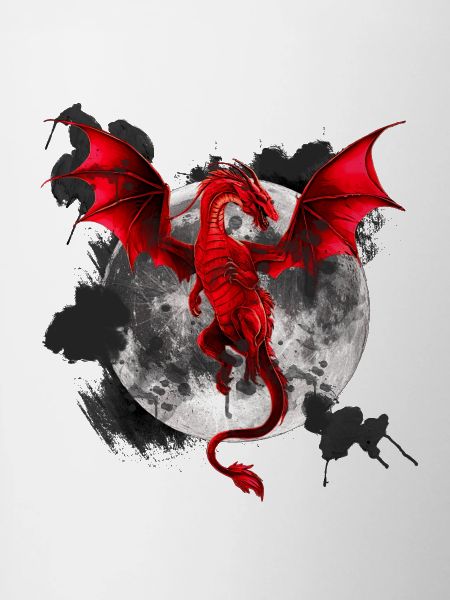 Roter Drachenmond Feuerdrache