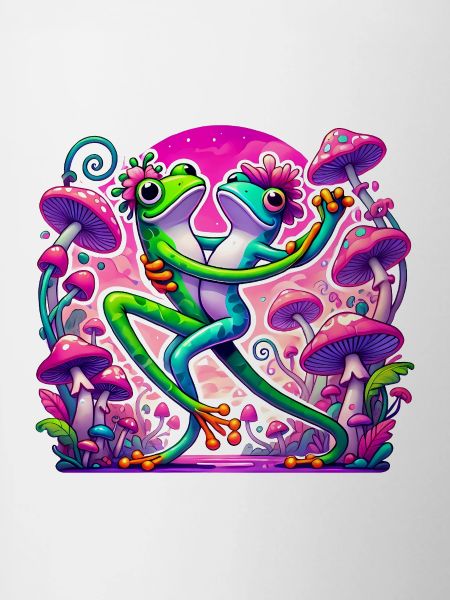 Frogs Dancing Under Mushrooms