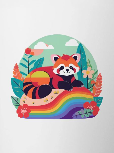 Rainbow Panda at Rest