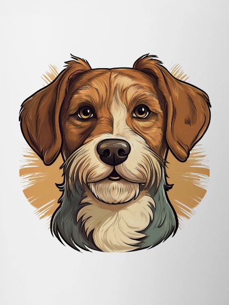 Dog in comic retro style