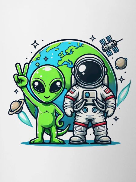 Alien astronauts in space