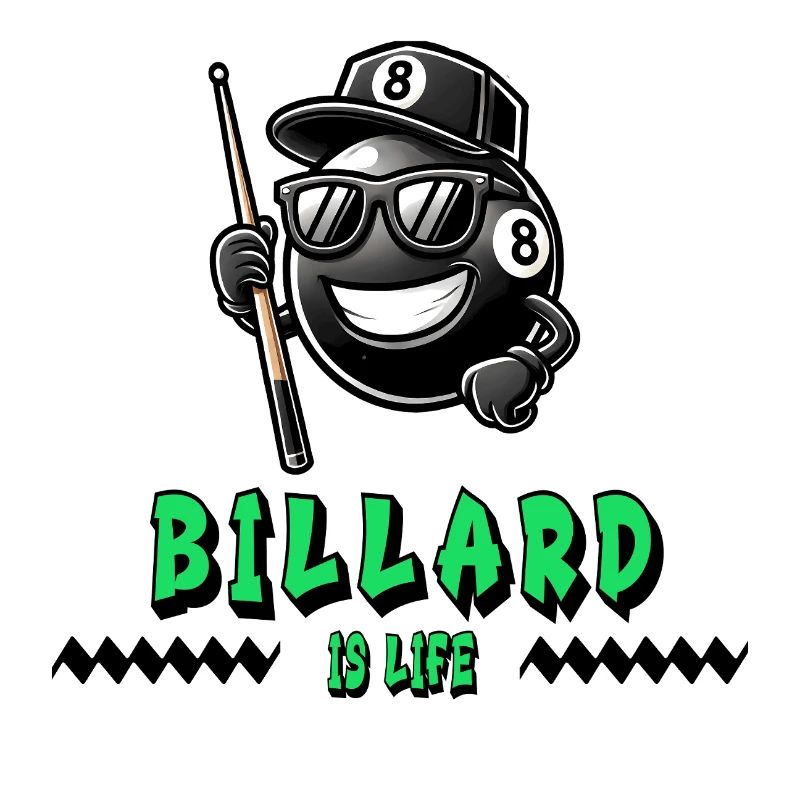 Billard ist Leben – Cooles 8-Ball Design