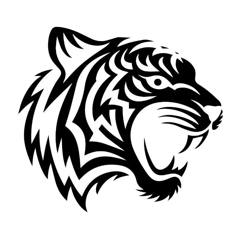 Tigre tribal noir