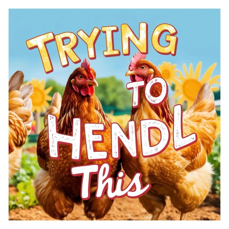 Hühner "Trying to Hendl this"