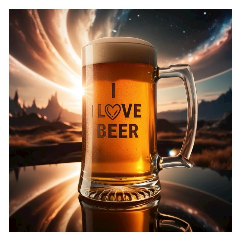 I Love Beer Glasmotiv