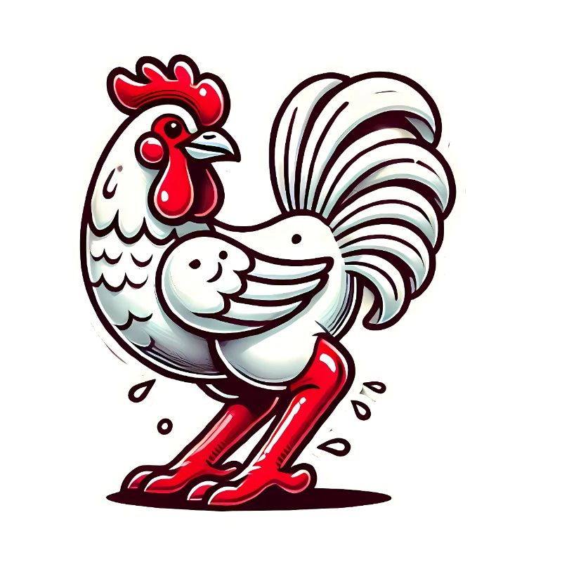 Funny Chicken Cartoon Design