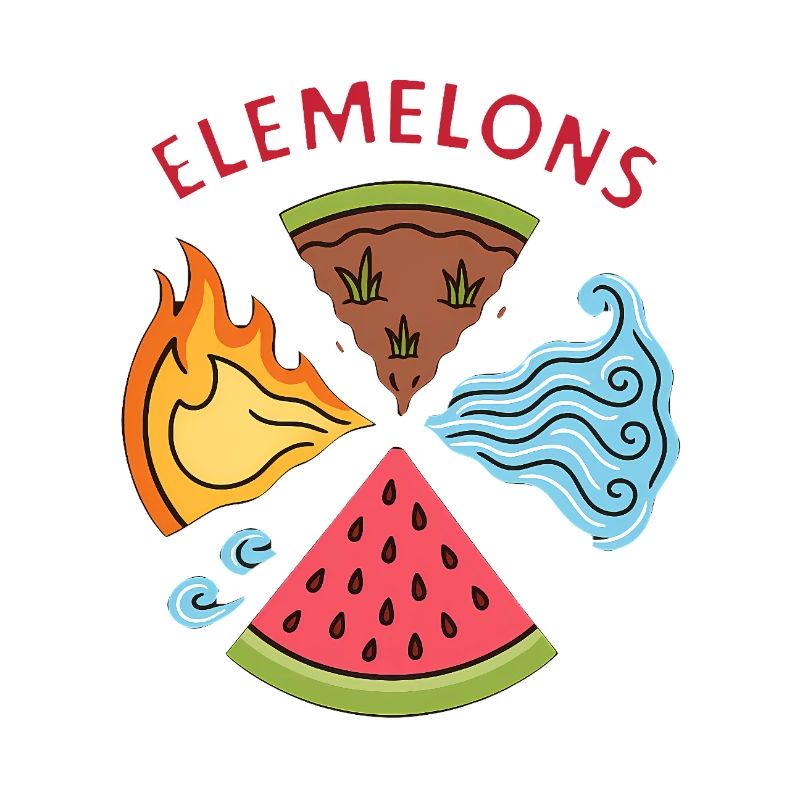 Elemelons Elemental Watermelon Design