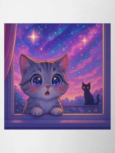 Cosmic Cat with Star Eyes