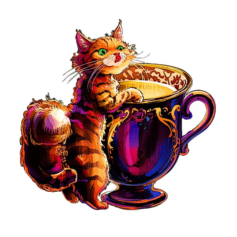 Katzen Design, Milch Tasse V1