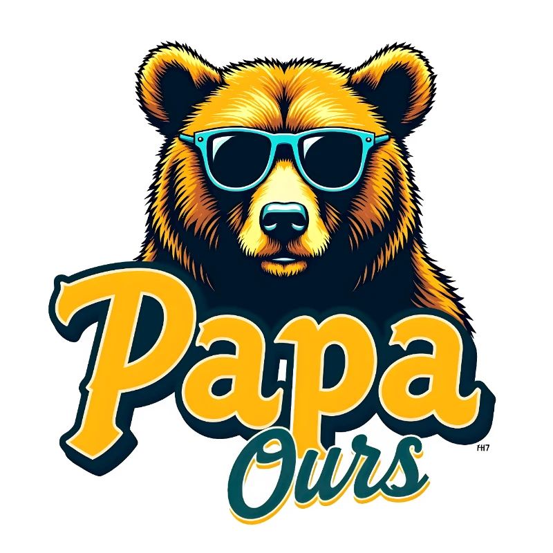 Papa Ours Lunettes Retro