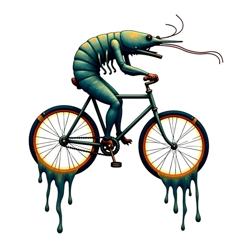 Crustacé cycliste onirique