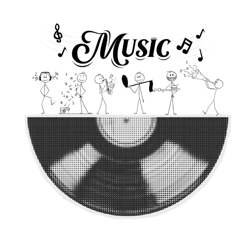 Half a music cylinder