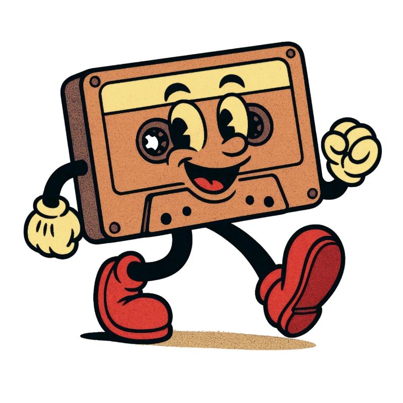 A smooth cassette tape