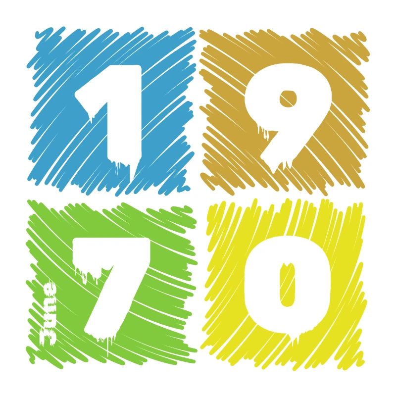 55. Geburtstag Farbige Patches since 06/1970