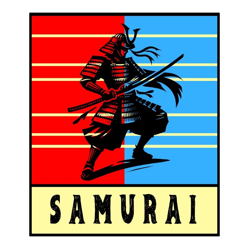 Guerrier samouraï rétro
