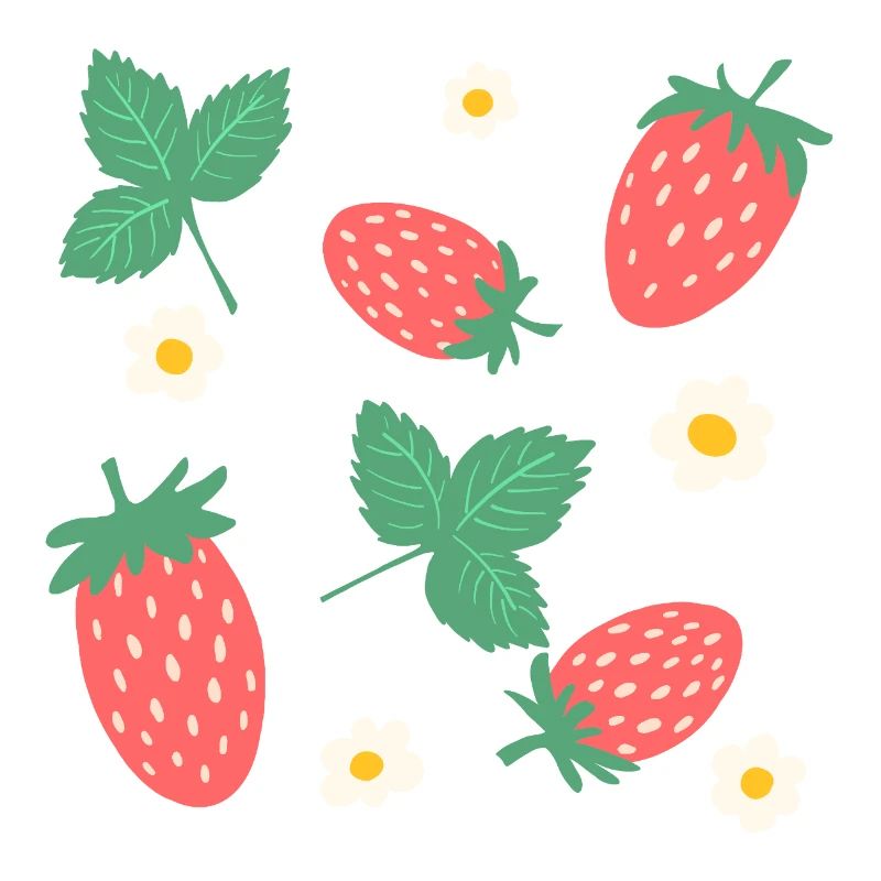 Hübsche wilde Erdbeeren Illustration