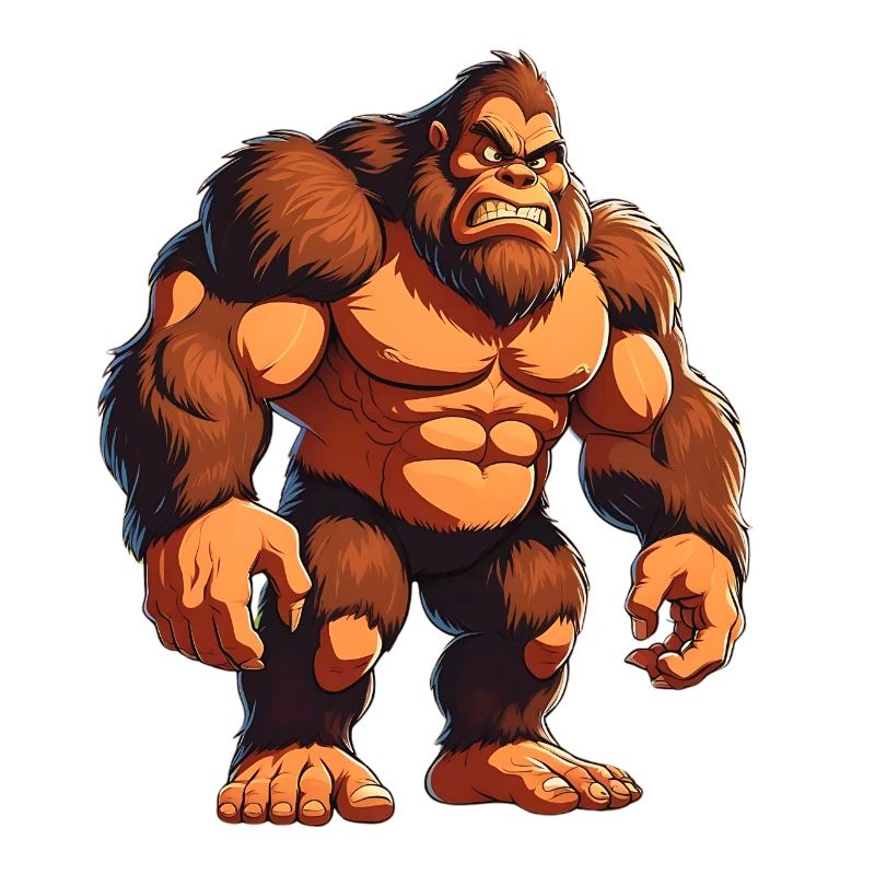 Grimmiger Gorilla-Krieger Illustration