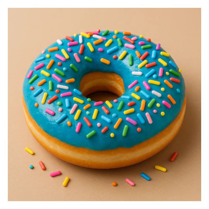 Donut mit Blauem Zuckerguss